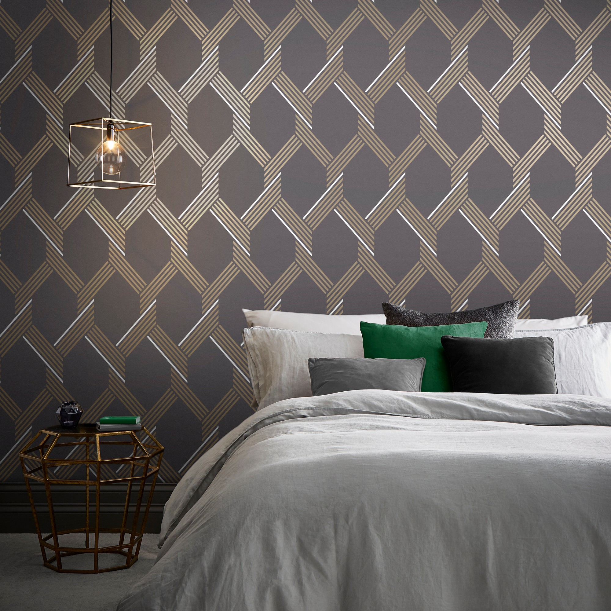 Vector Graphite Gold Wallpaper 105469 By Graham Brown In Grey Metallic